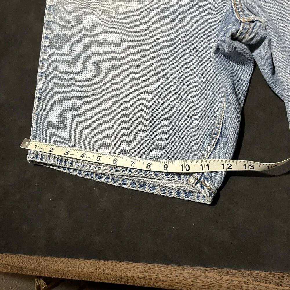 Vintage Levi’s 560 Wide Leg Orange Tab Denim Jean Shorts Jorts Mens 38 1990s